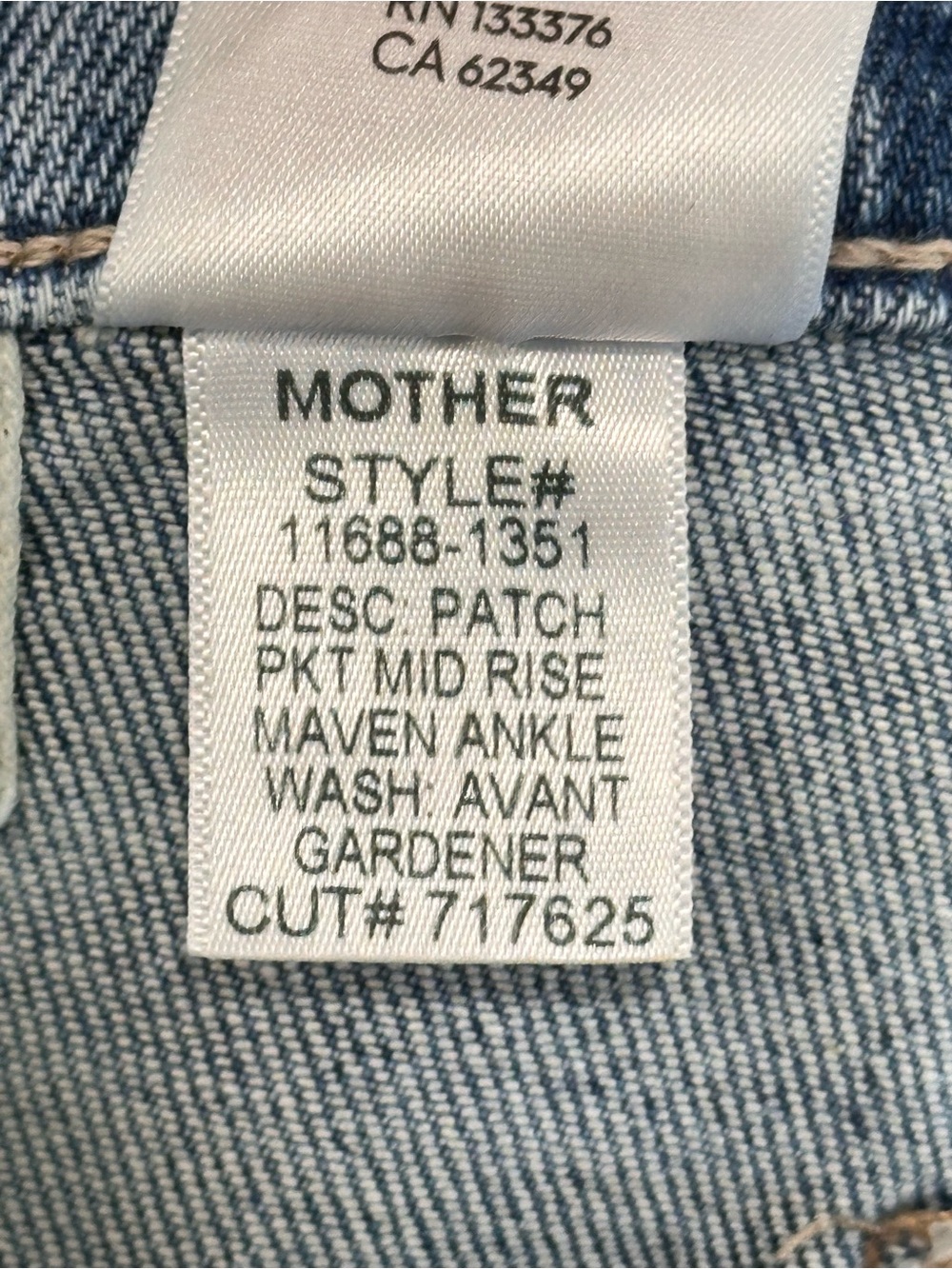 Mother Patch Pocket Mid Rise Maven Ankle Jeans Sz 28” - Picture 13 of 16